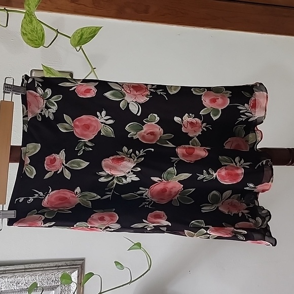 Floral Silk Skirt - Picture 2 of 3